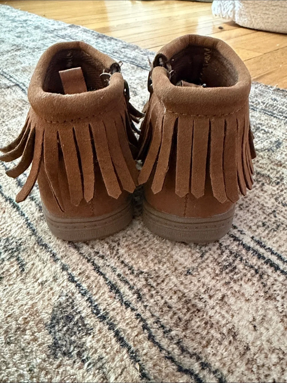 Carter’s Brown Fringe Ankle Boots - Suede Toddler Shoes Size 7